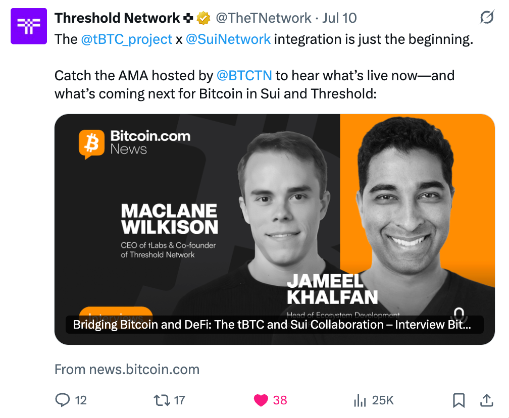 tBTC July 2025: Strategic Growth Through Market-Driven Development