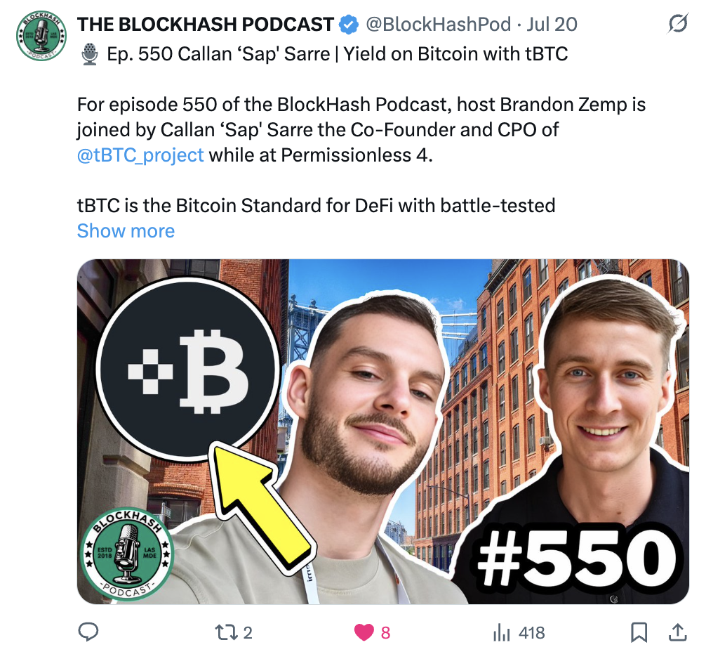 tBTC July 2025: Strategic Growth Through Market-Driven Development